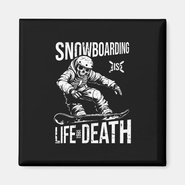 Imã Snowboard Skeleton Snowboarding - Winter Sports Sn (Frente)