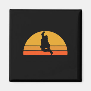 Imã Snowboard Snowboarder Snow Snow Snow Winter Sunset