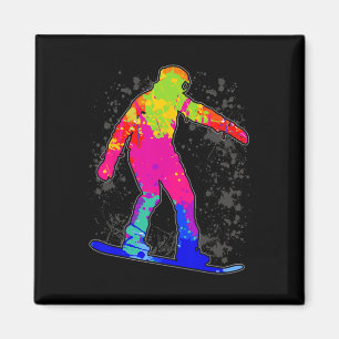 Imã Snowboard Snowboarder Snowboard Garotos 2