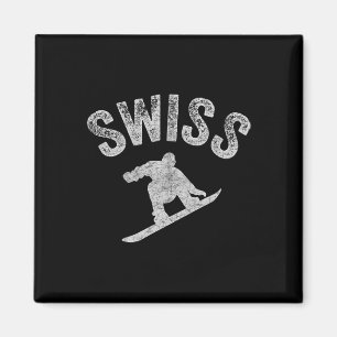 Imã Snowboard Suiça Suiça Snowboarder Legal Snowb