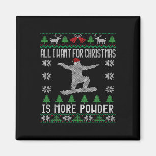 Imã Snowboard Ugly Christmas Snowboard Gift Snowboa