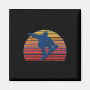 Imã Snowboard Vintage Retro Freestyle Snowboard
