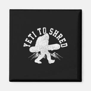 Imã Snowboard Yeti Para Destruir Pés-Neves Engraçado