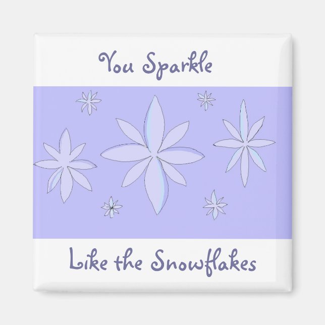 Imã Snowflake Sayings (Frente)