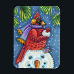 ÍMÃ SNOWMAN BODYGUARD, CHRISTMAS CARDINHEIRO REDBIRD<br><div class="desc">ARMADO COM BALAS DE NEVE. HUMOROUS CARDINAL MAGNET *Personalize ... Procure itens correspondentes Susan Brack Designs</div>