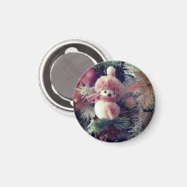 Imã Snowman Christmas Magnet Holiday Decoration