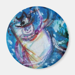 IMÃ SNOWMAN COM OWL