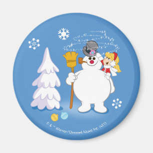 Imã Snowman™ congelado Frosty & Karen Winter Diver