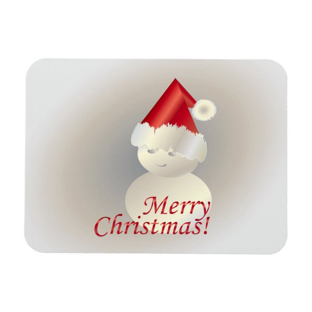 Ímã Snowman de Natal (Horizontal)