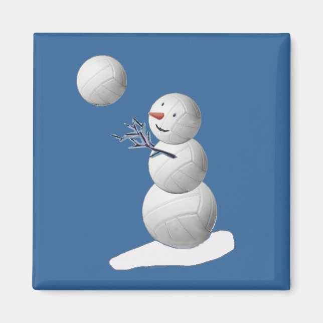 Imã Snowman De Voleibol (Frente)