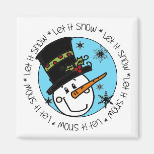 Imã Snowman Deixe-o nevar