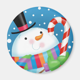 Imã Snowman e Candy Cane Magnet