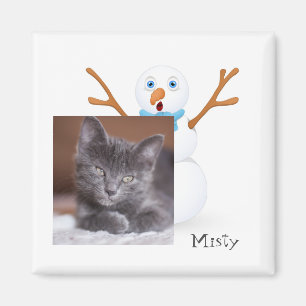 Imã Snowman e Gatinho personalizável