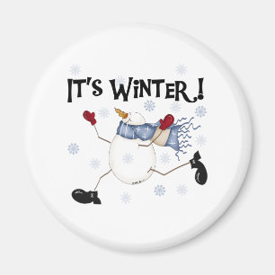 Imã Snowman, é o inverno