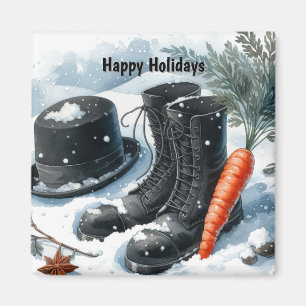 Imã Snowman Evidence Foliday Magnet