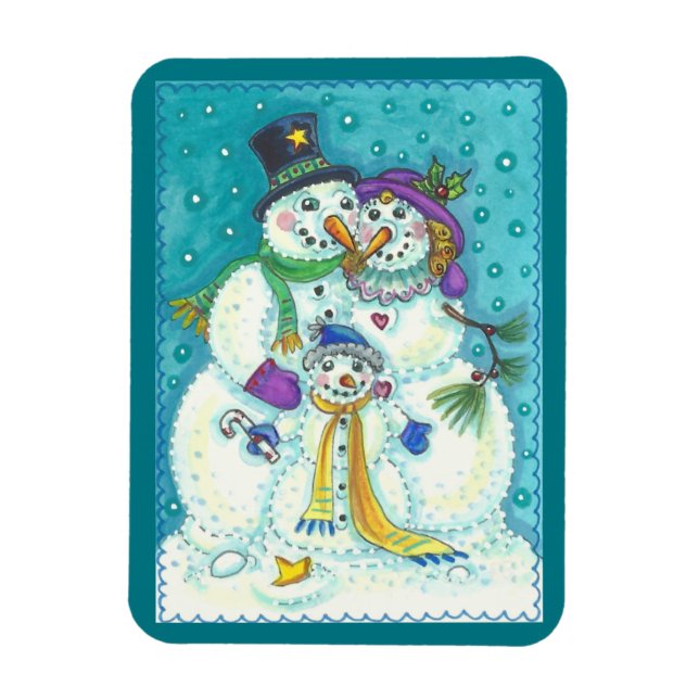 Ímã Snowman Family CHRISTMAS MAGNET (Vertical)