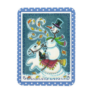 ÍMÃ SNOWMAN HORSÊMICO SEM CABEÇA, XMAS HALLOWEEN HUMOR
