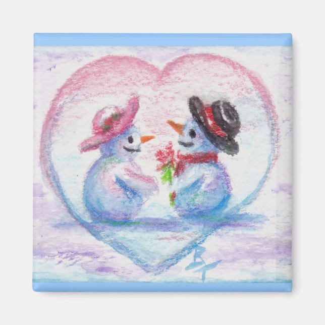 Imã Snowman Love Aco Magnet (Frente)