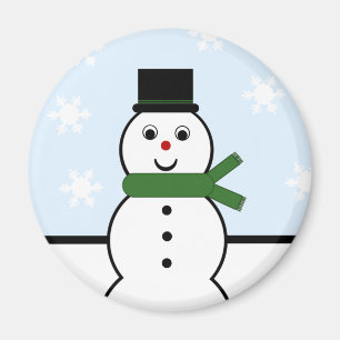 Imã Snowman Magnet para o Dia da Neve