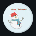Imã Snowman. Merry christmas!!<br><div class="desc">Alegria do natal em seu lar.</div>