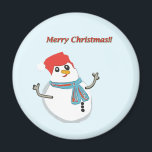 Imã Snowman. Merry christmas!!<br><div class="desc">Alegria do natal em seu lar.</div>