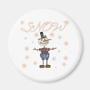 Imã Snowman Primário de Neve