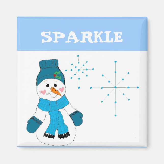 Imã Snowman - Sparkle (Frente)