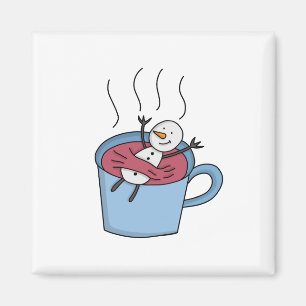 Imã Snowman Tea Coffee