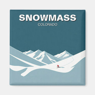 Imã Snowmass Colorado Skier Skiing