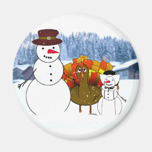 Imã Snowmen de Ação de Graças
