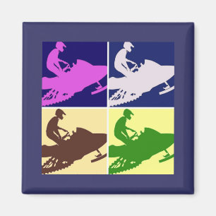 Imã Snowmobiler/Pop Art