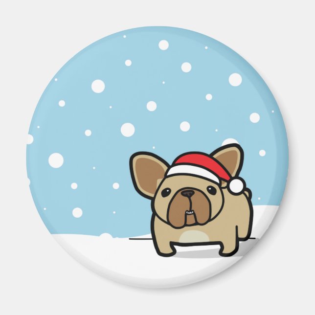 Imã Snowy Fawn Frenchie (Frente)