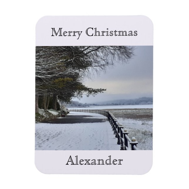 Ímã Snowy Morning Flexível (Vertical)