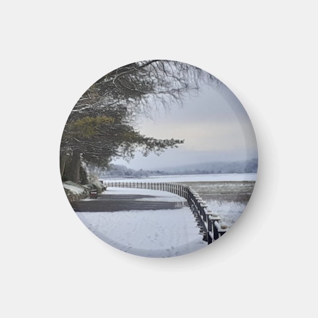 Imã Snowy Morning Magnet (Frente)