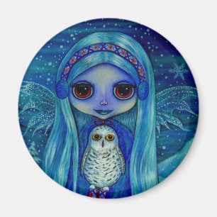 Imã Snowy Owl Fairy Magnet