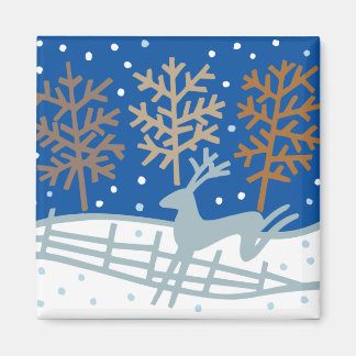 Imã Snowy Reindeer Magnet