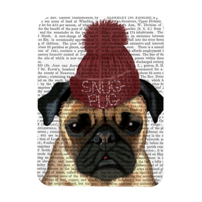 Ímã Snug Pug (Vertical)