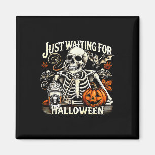 Imã Só Esperando Pelo Esqueleto Engraçado Do Halloween