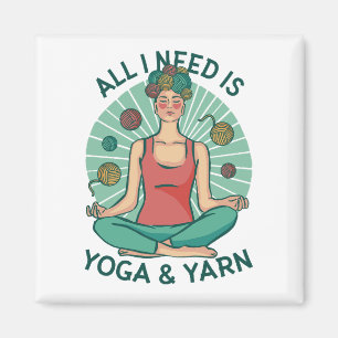 Imã Só preciso de Yoga e Yarne Phrase
