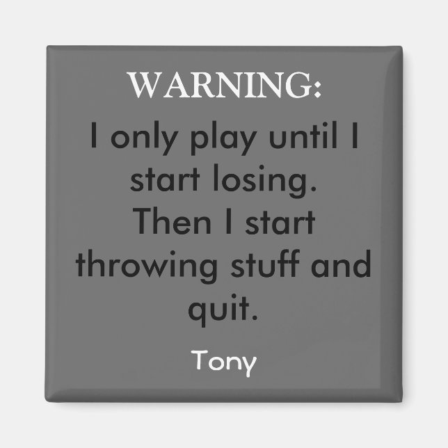 Imã Só toco até começar a perder. (Frente)