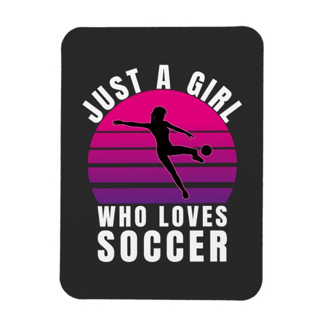 Ímã Só uma garota que ama futebol (Vertical)