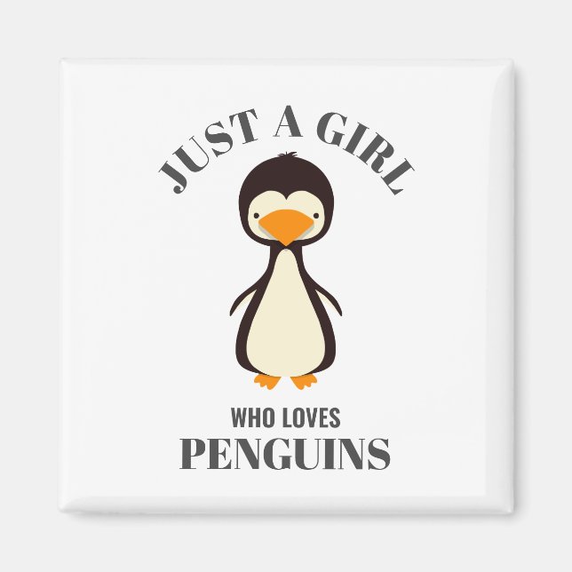Imã Só uma garota que ama Pinguins (Frente)
