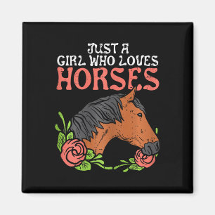 Imã Só Uma Menina Que Adora Cavalos Cavalos A Andar De