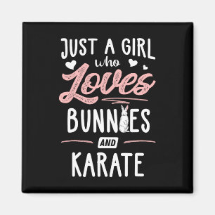 Imã Só Uma Menina Que Ama Coelhinhos E Karate Gift Mul