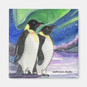 Imã Sob a arte clara do pinguim