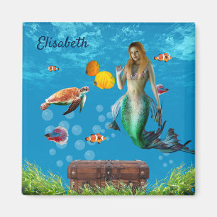 Imã Sob água, tesouro de sereia pesca azul oceânico