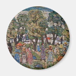 Imã Sob as Árvores de Maurice Prendergast, Belas Arte