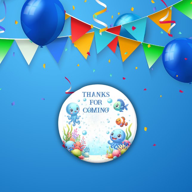 Imã Sob o Sea Boy Birthday | (Criador carregado)