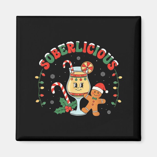 Imã Soberlicious Sóbrio Divertido Sobriedade Recuperaç (Frente)