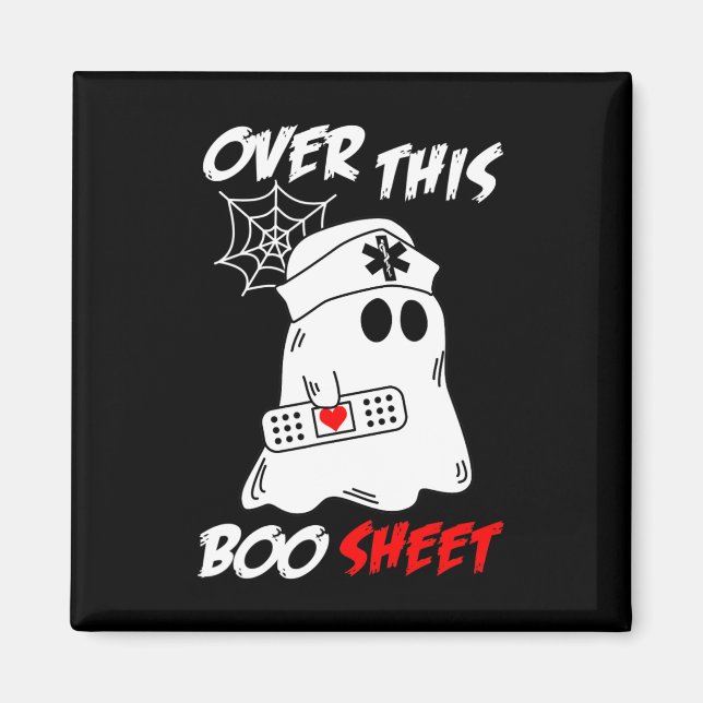 Imã Sobre Esta Enfermeira Fantasma De Boo Sheet (Frente)